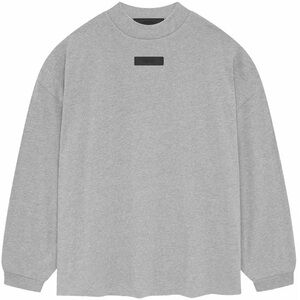NWOT FEAR OF GOD ESSENTIALS LONG SLEEVE TEE LIGHT HEATHER GRAY